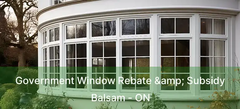  Government Window Rebate & Subsidy Balsam - ON