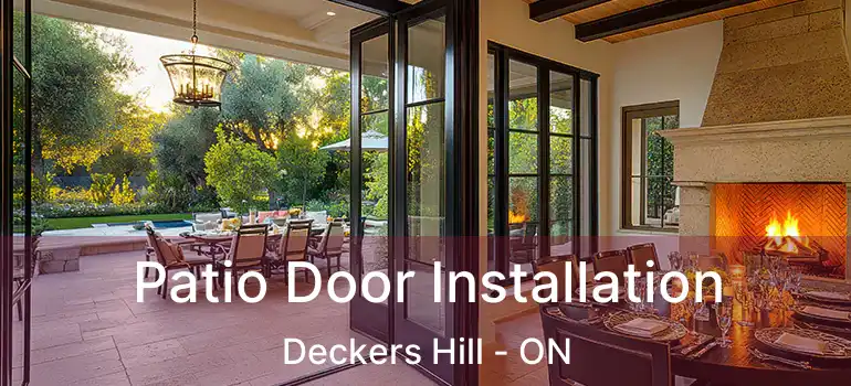  Patio Door Installation Deckers Hill - ON