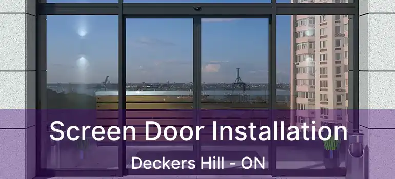  Screen Door Installation Deckers Hill - ON