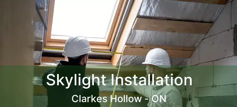  Skylight Installation Clarkes Hollow - ON