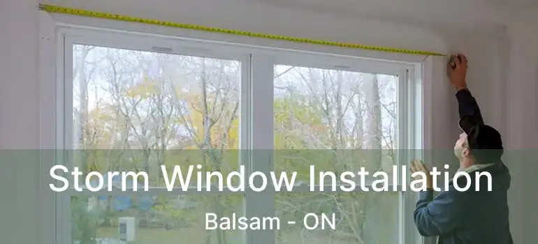  Storm Window Installation Balsam - ON