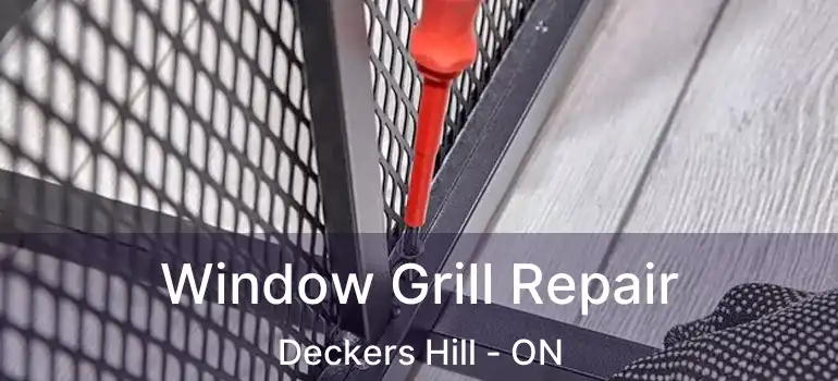  Window Grill Repair Deckers Hill - ON