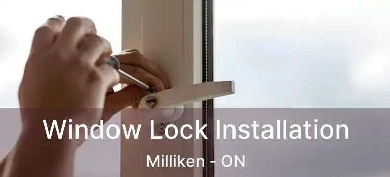 Window Lock Installation Milliken - ON