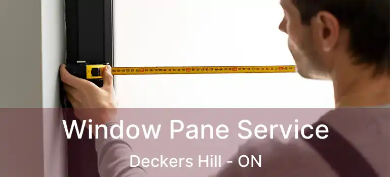  Window Pane Service Deckers Hill - ON