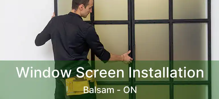  Window Screen Installation Balsam - ON