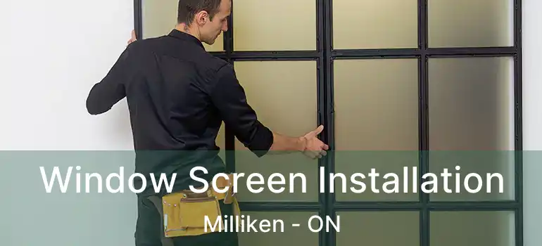 Window Screen Installation Milliken - ON