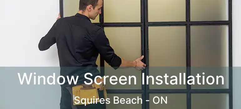  Window Screen Installation Squires Beach - ON